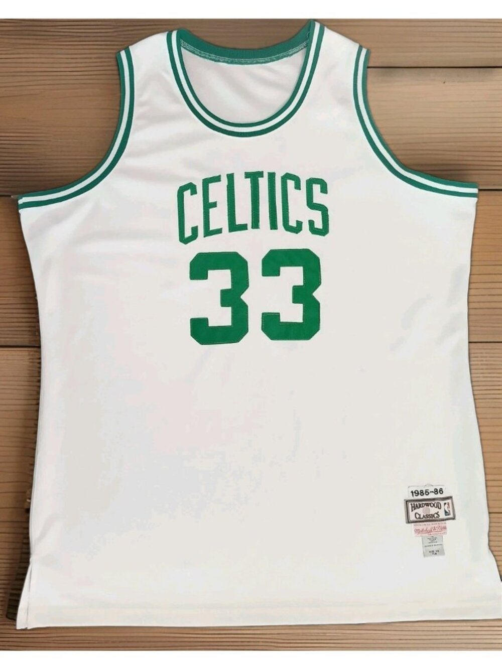 1985-86 Hardwood Classics Mitchell & Ness Larry Bird Boston Celtics Sz 56 Jersey